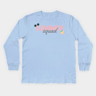 Summer Squad. Sun, Surf, Sand Design for Summer and Beach Lovers. Kids Long Sleeve T-Shirt